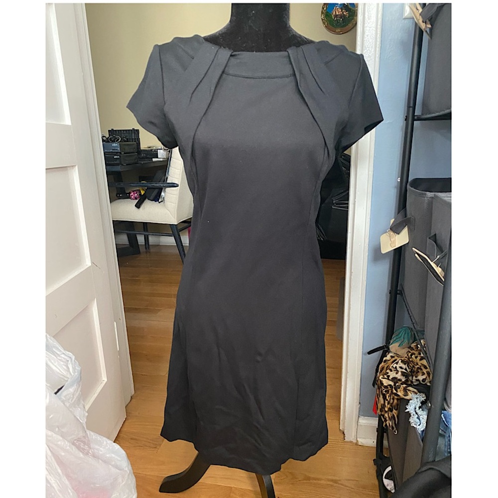 Black dress with collar detail